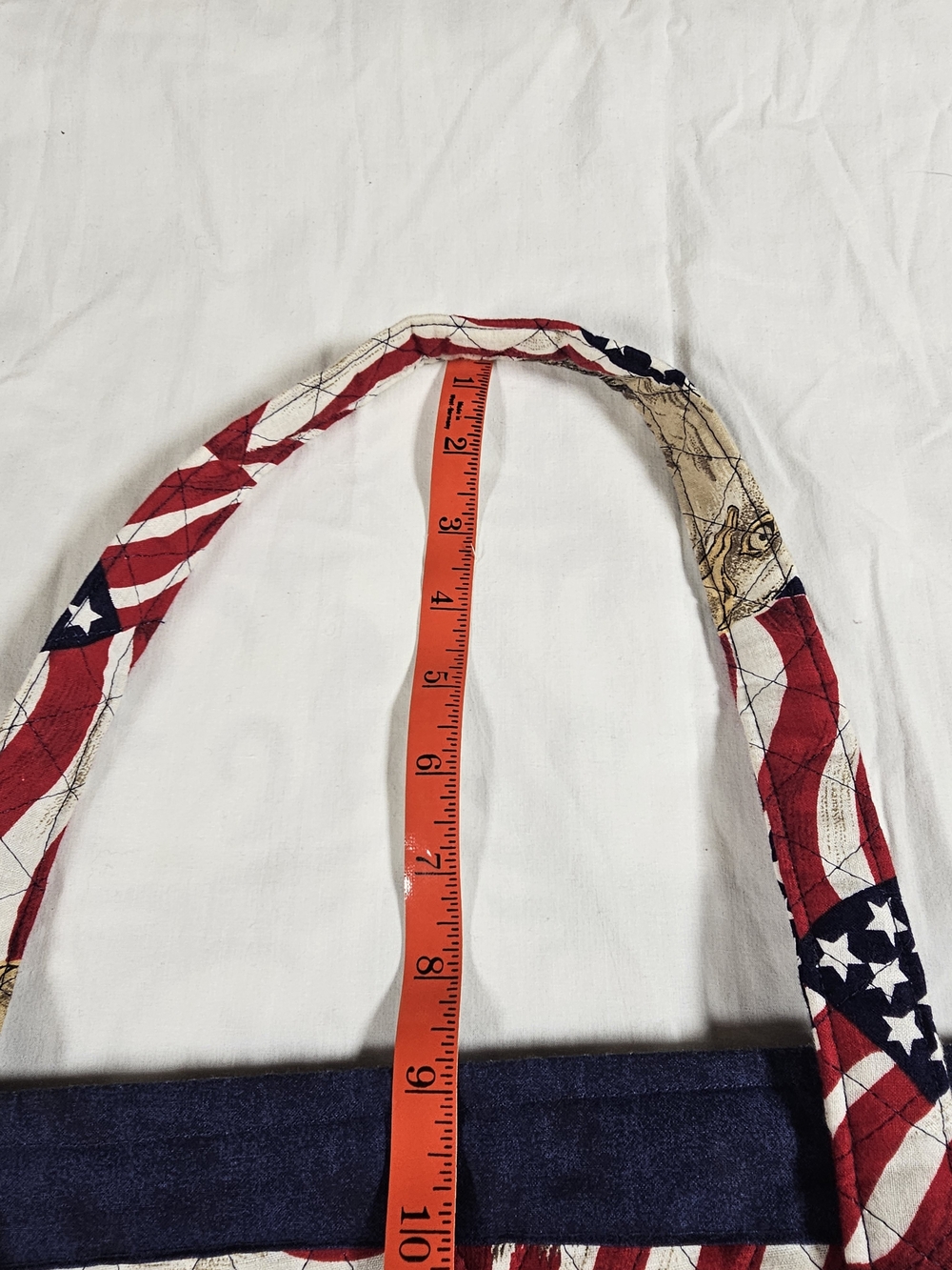 Patriotic Eagle Flag Canvas Shoulder Bag - Red, White & Blue - Picture 8 of 8